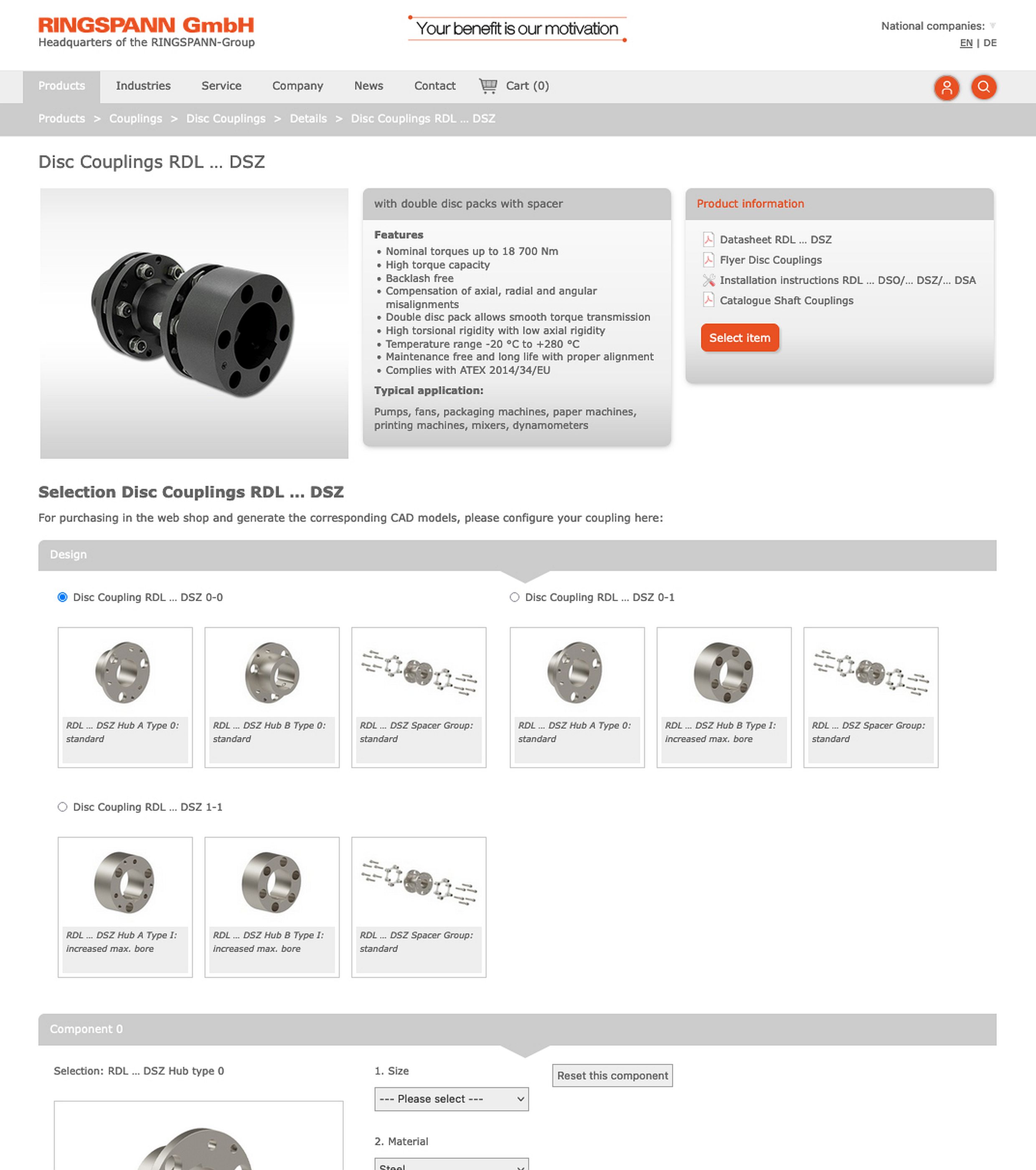 modular system from RINGSPANN in its webshop modular system from RINGSPANN in its webshop