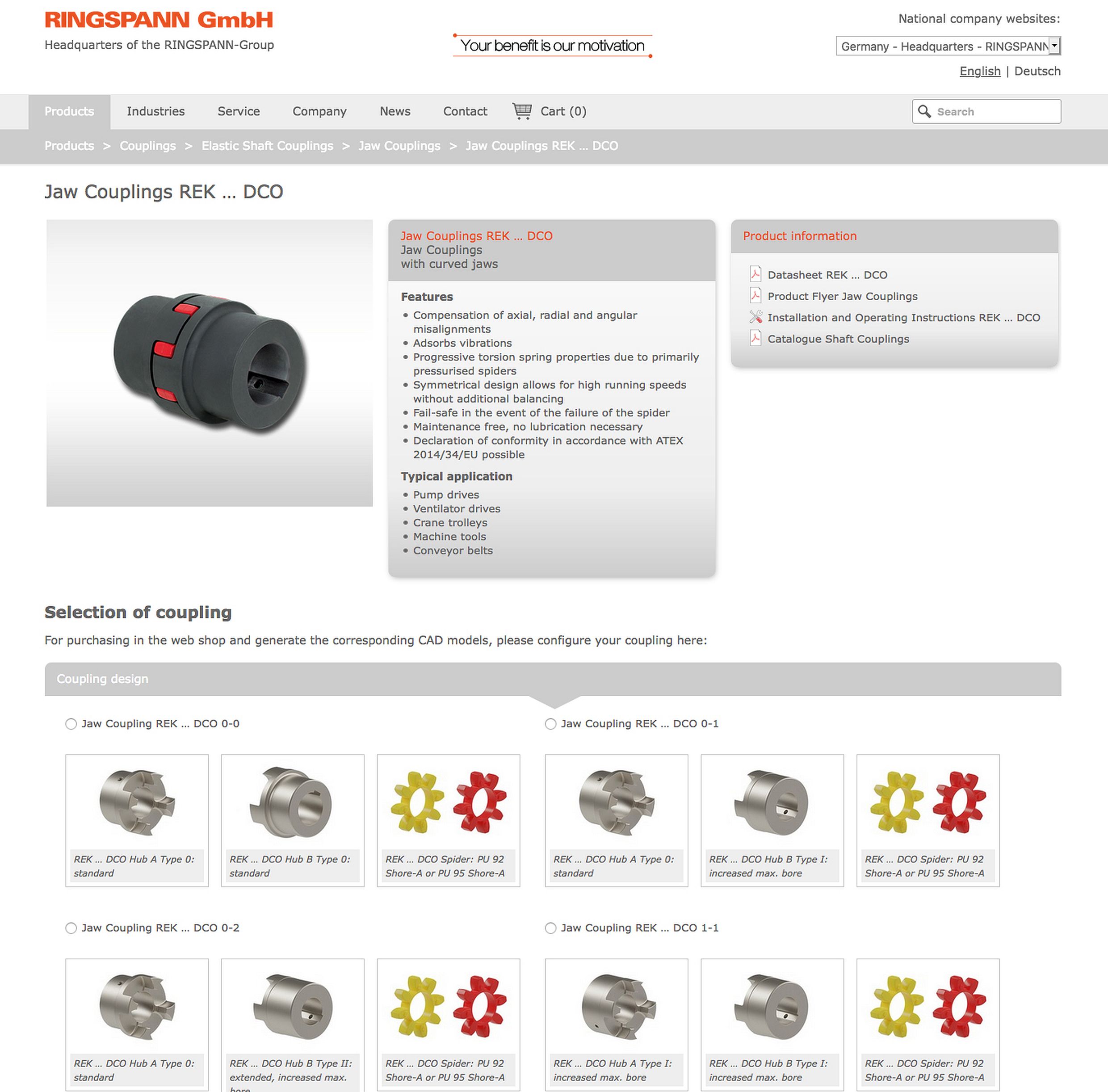 RINGSPANN shaft coupling in the webshop RINGSPANN shaft coupling in the webshop