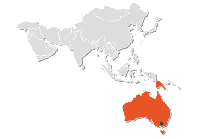 RINGSPANN Australia on world map RINGSPANN Australia on world map